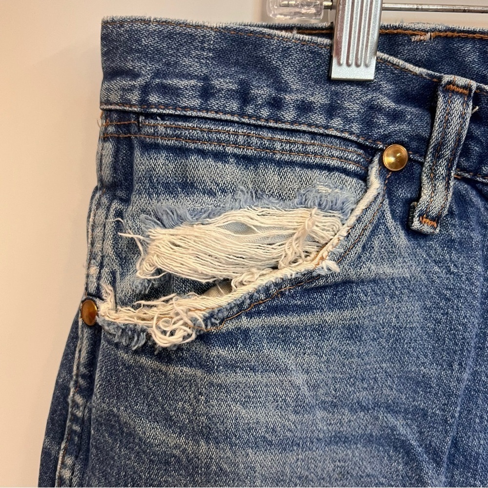 Wrangler Vintage 1980s Men’s Straight Leg Jeans 100% Cotton Size 42 x 30 - Picture 5 of 14